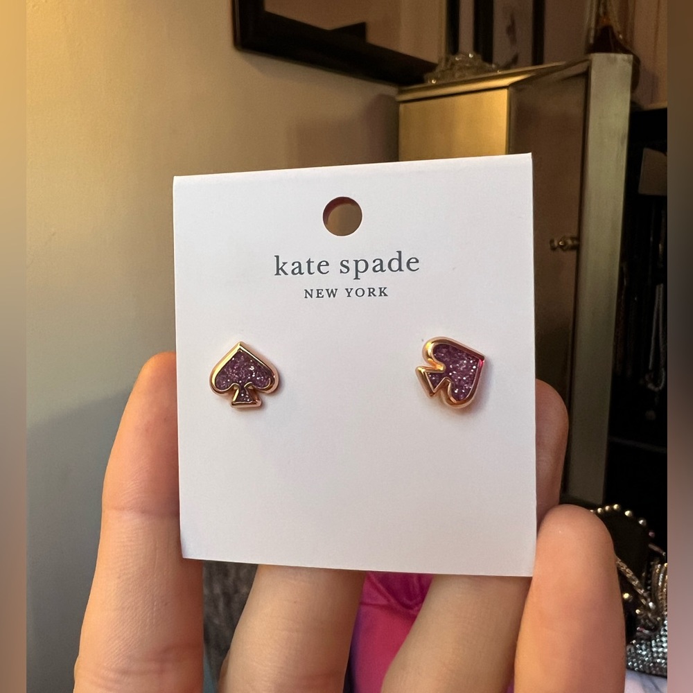 Kate Spade Everyday Pink Sparkle earrings